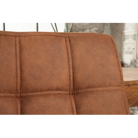 Chaise cantilever MODENA microfibre marron clair - Lot de 2