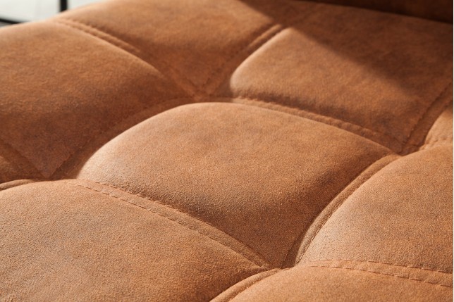 Chaise cantilever MODENA microfibre marron clair - Lot de 2