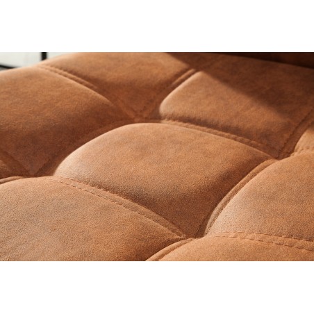 Chaise cantilever MODENA microfibre marron clair - Lot de 2