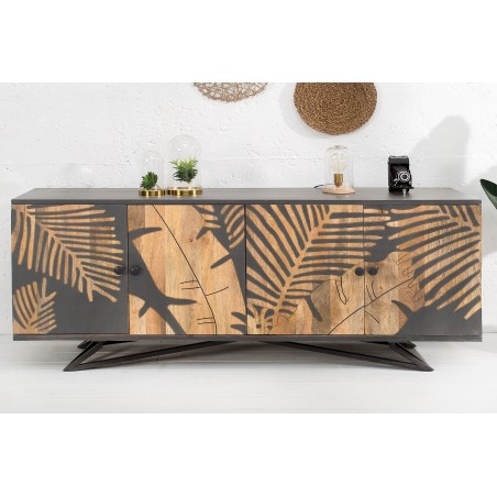 Buffet bas TROPICAL 160cm manguier anthracite