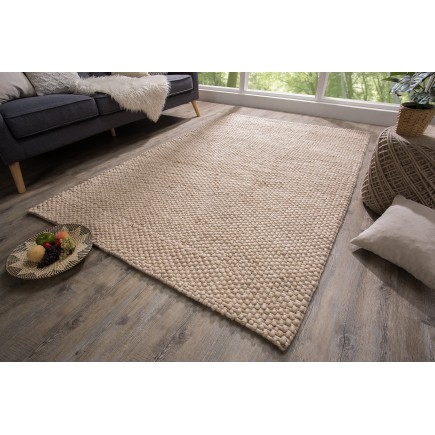 Tapis WOOL 240x160cm beige laine et polyester