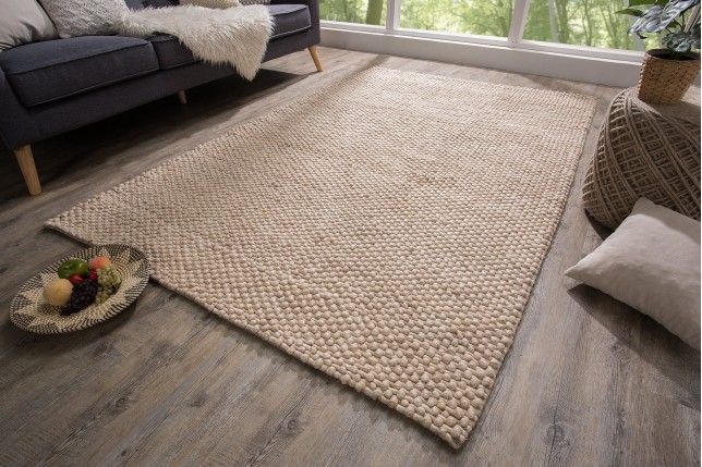 Tapis WOOL 240x160cm beige laine et polyester