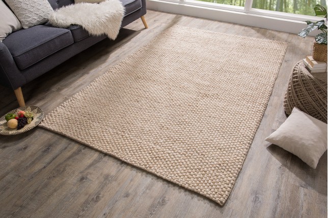 Tapis WOOL 240x160cm beige laine et polyester