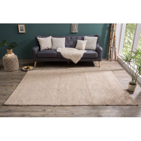Tapis WOOL 240x160cm beige laine et polyester