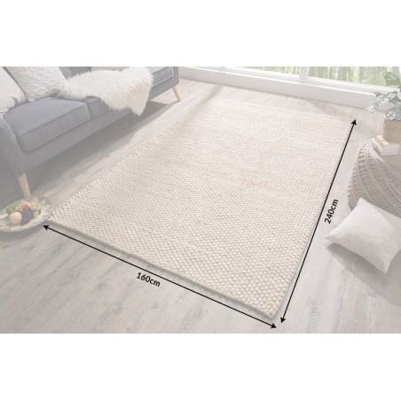 Tapis WOOL 240x160cm beige laine et polyester