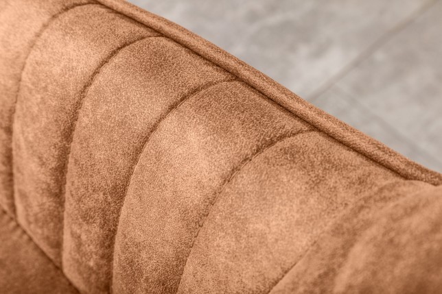 Chaise TURIN accoudoirs microfibre marron vintage - lot 2