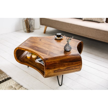 Table basse ORGANIC LIVING 90cm sheesham massif