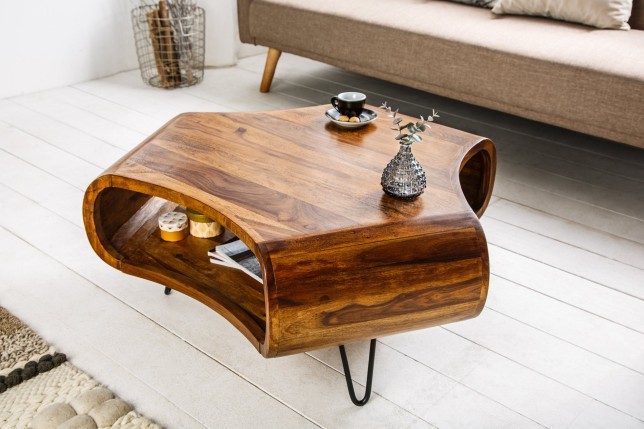 Table basse ORGANIC LIVING 90cm sheesham massif