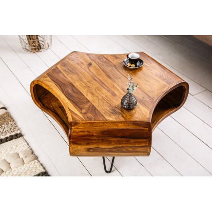 Table basse ORGANIC LIVING 90cm sheesham massif 2