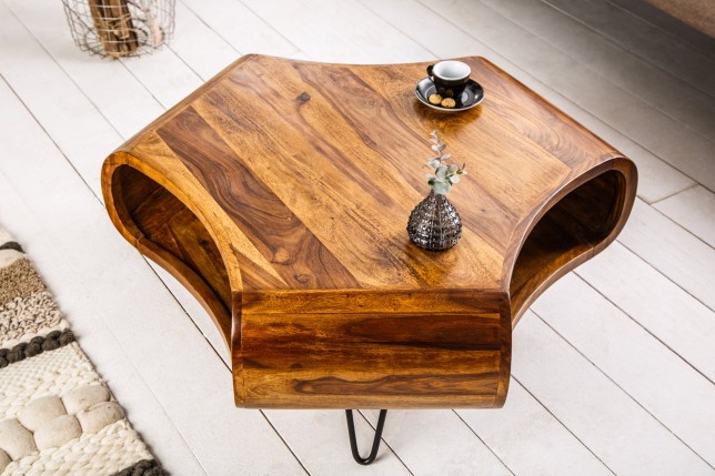 Table basse ORGANIC LIVING 90cm sheesham massif