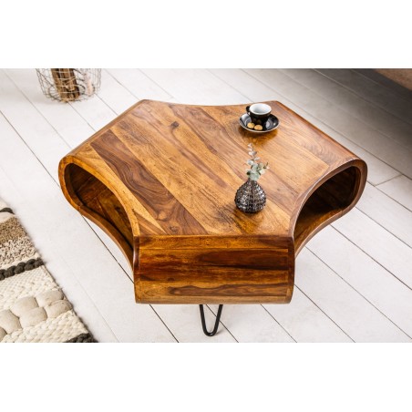 Table basse ORGANIC LIVING 90cm sheesham massif