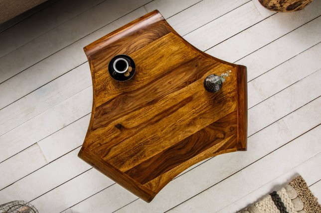 Table basse ORGANIC LIVING 90cm sheesham massif