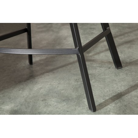 Chaise de bar LOFT accoudoirs microfibre brun ancien