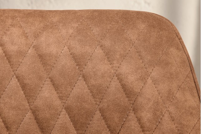 Chaise PALERMO accoudoirs microfibre brun clair - Lot de 2