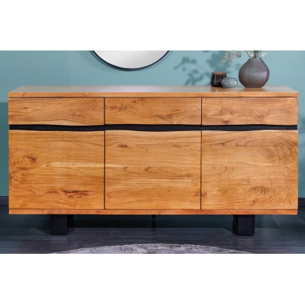 Buffet bas MAMMUT 160cm acacia massif finition miel 2