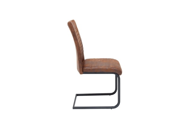 Chaise cantilever APARTMENT microfibre brun antique - Lot 2