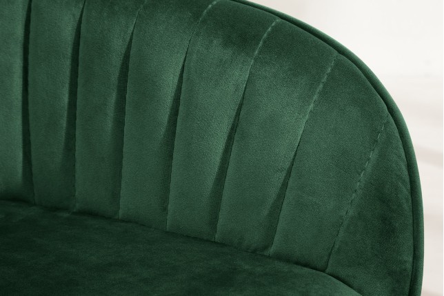 Chaise TURIN velours vert émeraude avec accoudoirs (lot 2)