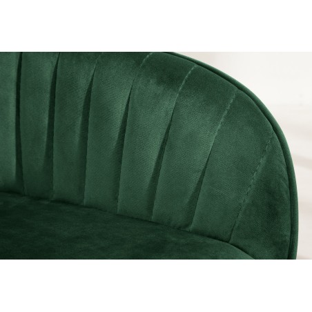Chaise TURIN velours vert émeraude avec accoudoirs (lot 2)