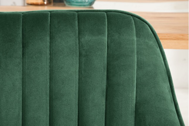 Chaise TURIN velours vert émeraude avec accoudoirs (lot 2)