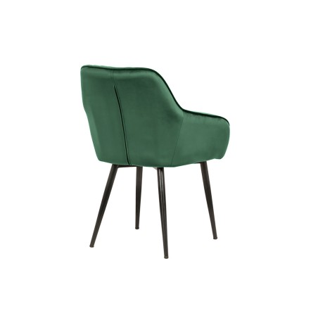 Chaise TURIN velours vert émeraude avec accoudoirs (lot 2)