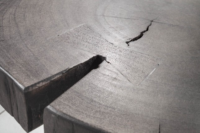 Table d'appoint Goa 43cm Acacia Massif Gris et Métal
