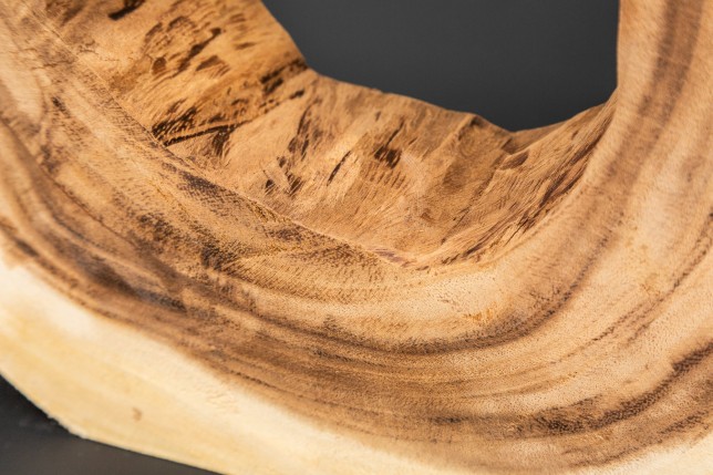Lampe de table ORGANIC ARTWORK bois massif et lin beige