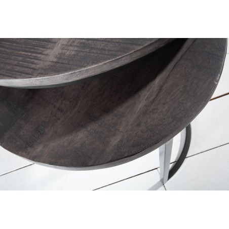 Table d'appoint ELEMENTS lot de 2 acacia gris