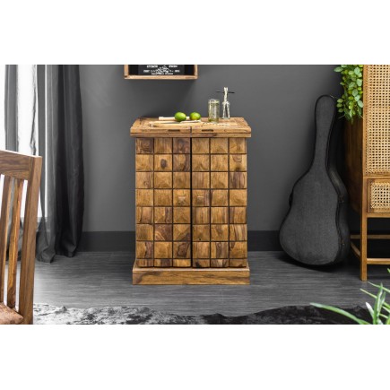 Bar cabinet MOSAICO 130cm sheesham massif naturel 2