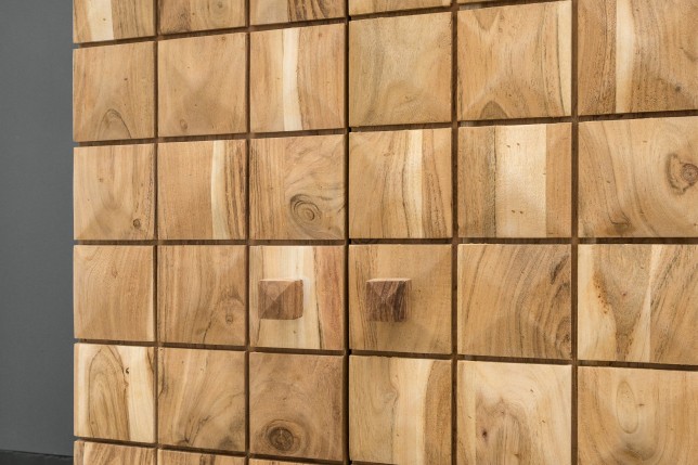 Bar Cabinet MOSAICO 130cm Acacia Massif Naturel