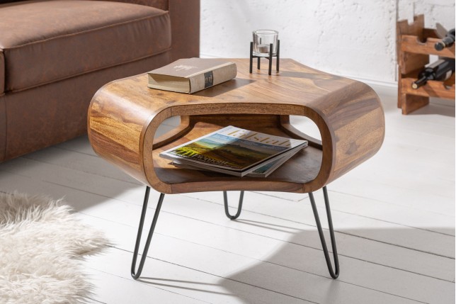 Table basse ORGANIC LIVING 70cm Sheesham Massif Naturel