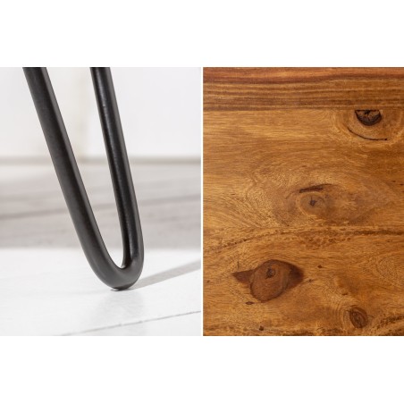Table basse ORGANIC LIVING 70cm Sheesham Massif Naturel