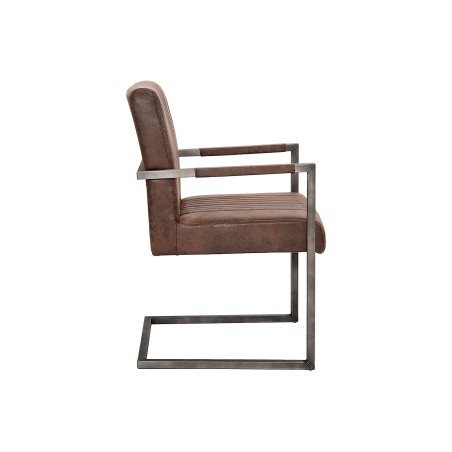 Chaise cantilever BIG ASTON microfibre brun vintage