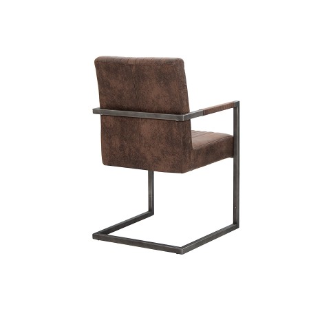 Chaise cantilever BIG ASTON microfibre brun vintage