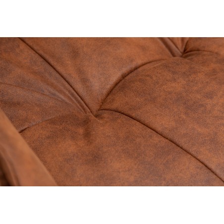 Fauteuil pivotant LOUNGER 180° microfibre brun clair