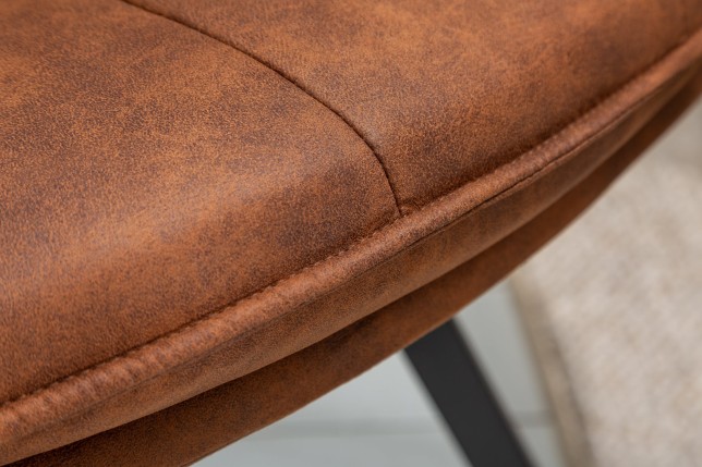 Fauteuil pivotant LOUNGER 180° microfibre brun clair