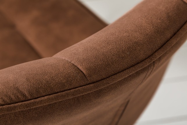 Chaise cantilever MIAMI microfibre brune - Lot de 2