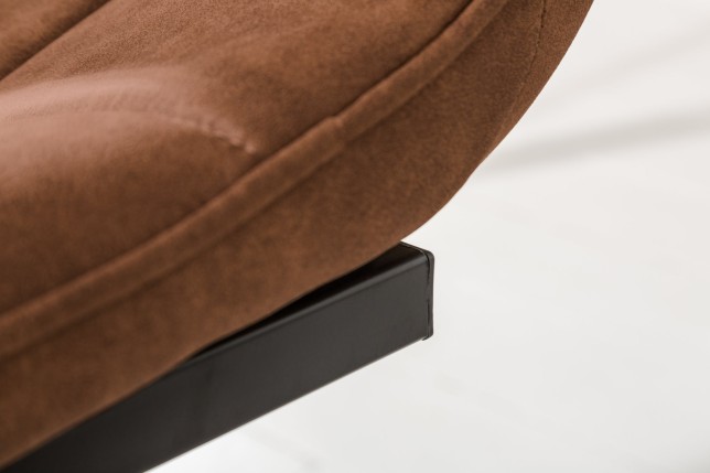 Chaise cantilever MIAMI microfibre brune - Lot de 2