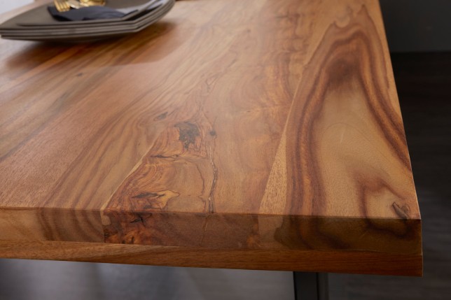 Table à manger IRON CRAFT 160cm sheesham massif naturel