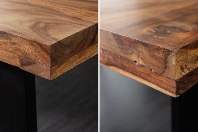 Table à manger IRON CRAFT 160cm sheesham massif naturel