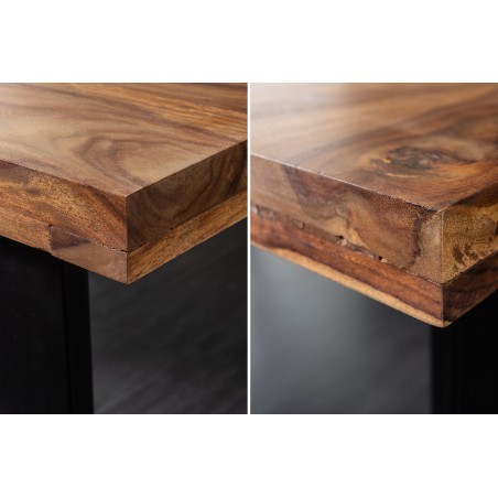 Table à manger IRON CRAFT 160cm sheesham massif naturel