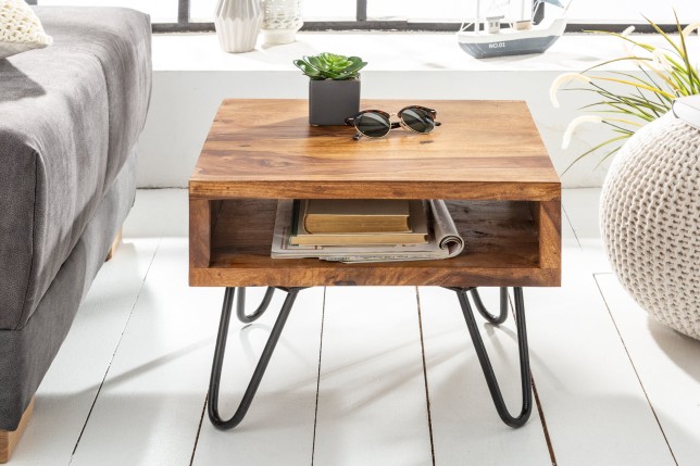 Table d'appoint SCORPION 45cm sheesham massif