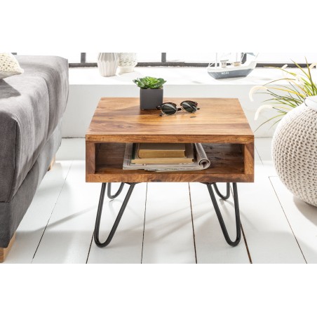 Table d'appoint SCORPION 45cm sheesham massif