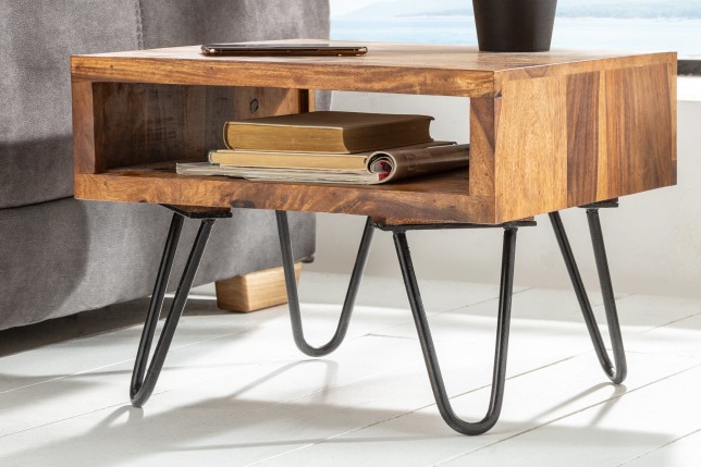 Table d'appoint SCORPION 45cm sheesham massif