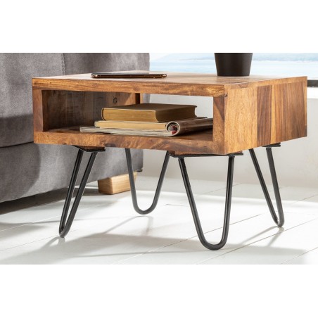 Table d'appoint SCORPION 45cm sheesham massif