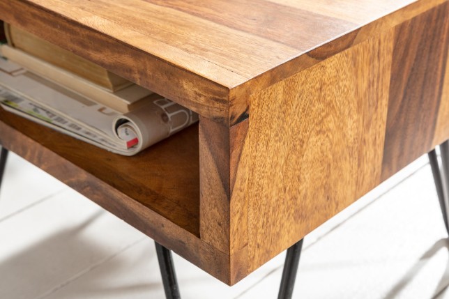 Table d'appoint SCORPION 45cm sheesham massif
