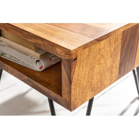Table d'appoint SCORPION 45cm sheesham massif
