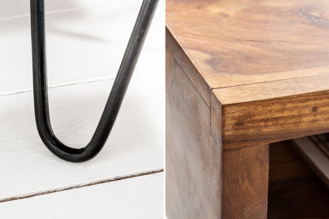 Table d'appoint SCORPION 45cm sheesham massif