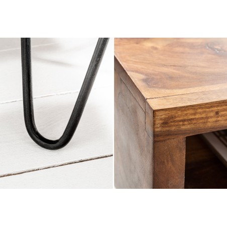 Table d'appoint SCORPION 45cm sheesham massif