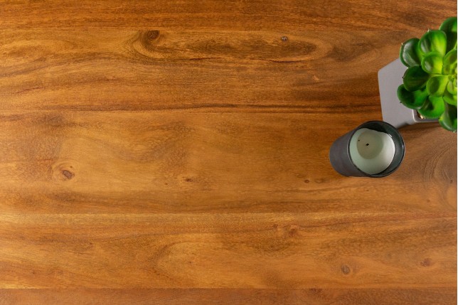 Table basse MAMMUT 110cm Acacia Massif Pieds Métal
