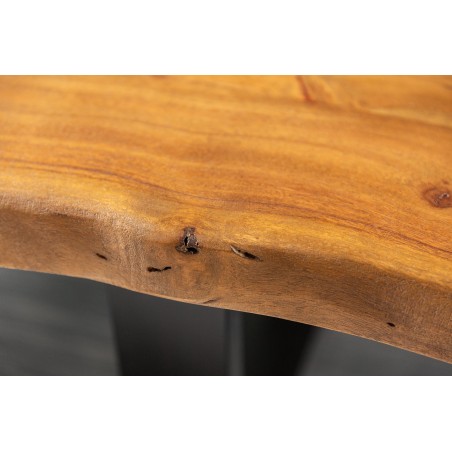 Table basse MAMMUT 110cm Acacia Massif Pieds Métal